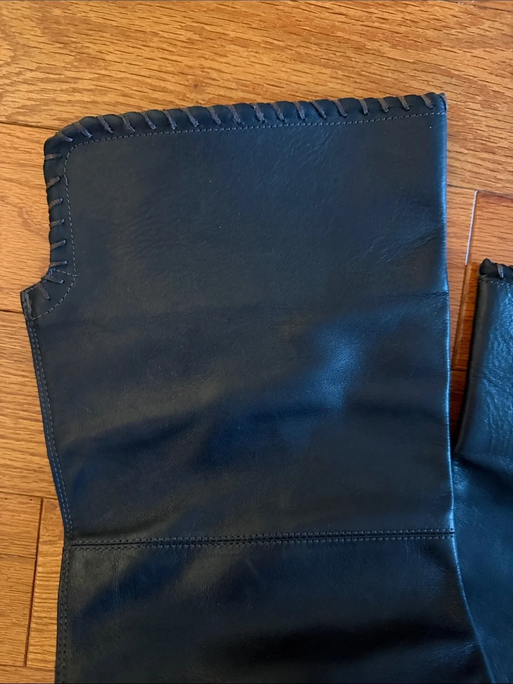 Jack Rogers Black Over-the-Knee Leather Wedge Boots size 7 made in Brazil.